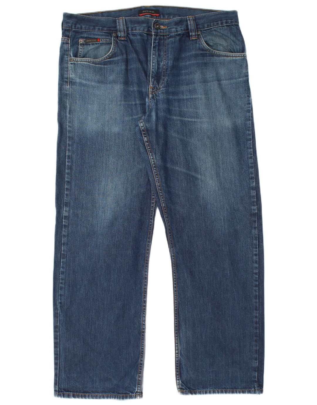 Pierre Cardin Straight Jeans til mænd W38 L30 Blå Bomuld