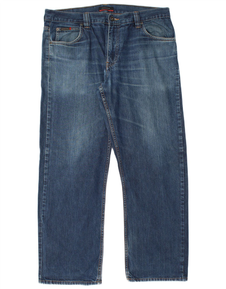 Pierre Cardin Straight Jeans til mænd W38 L30 Blå Bomuld