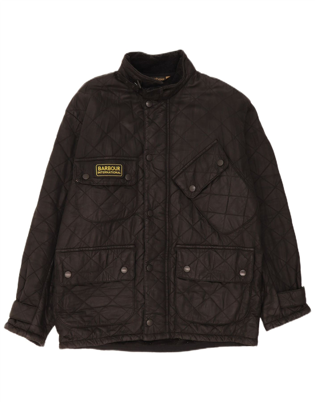 Barbour Herre quiltet jakke UK 40 Stor sort bomuld