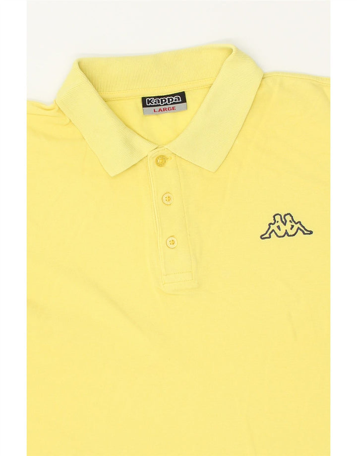 KAPPA Mens Polo Shirt Large Yellow Vintage Kappa and Second-Hand Kappa from Messina Hembry 