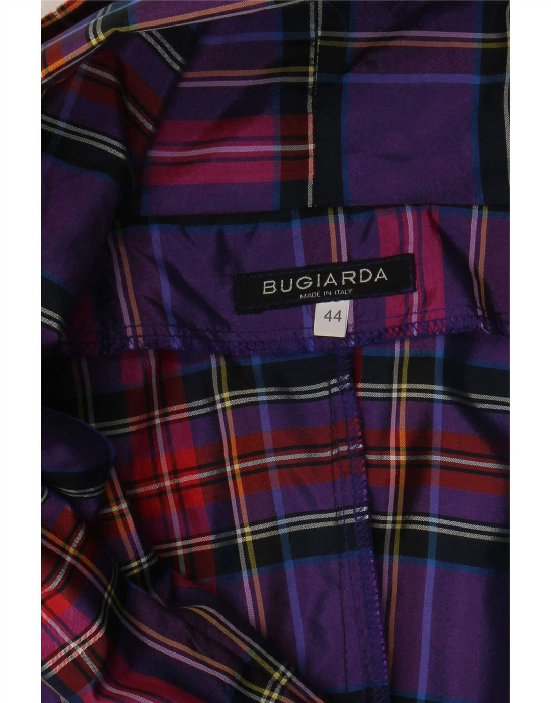 Vintage Dame 3/4 ærmet Crop Blazer Jacket IT 44 Medium Purple Check