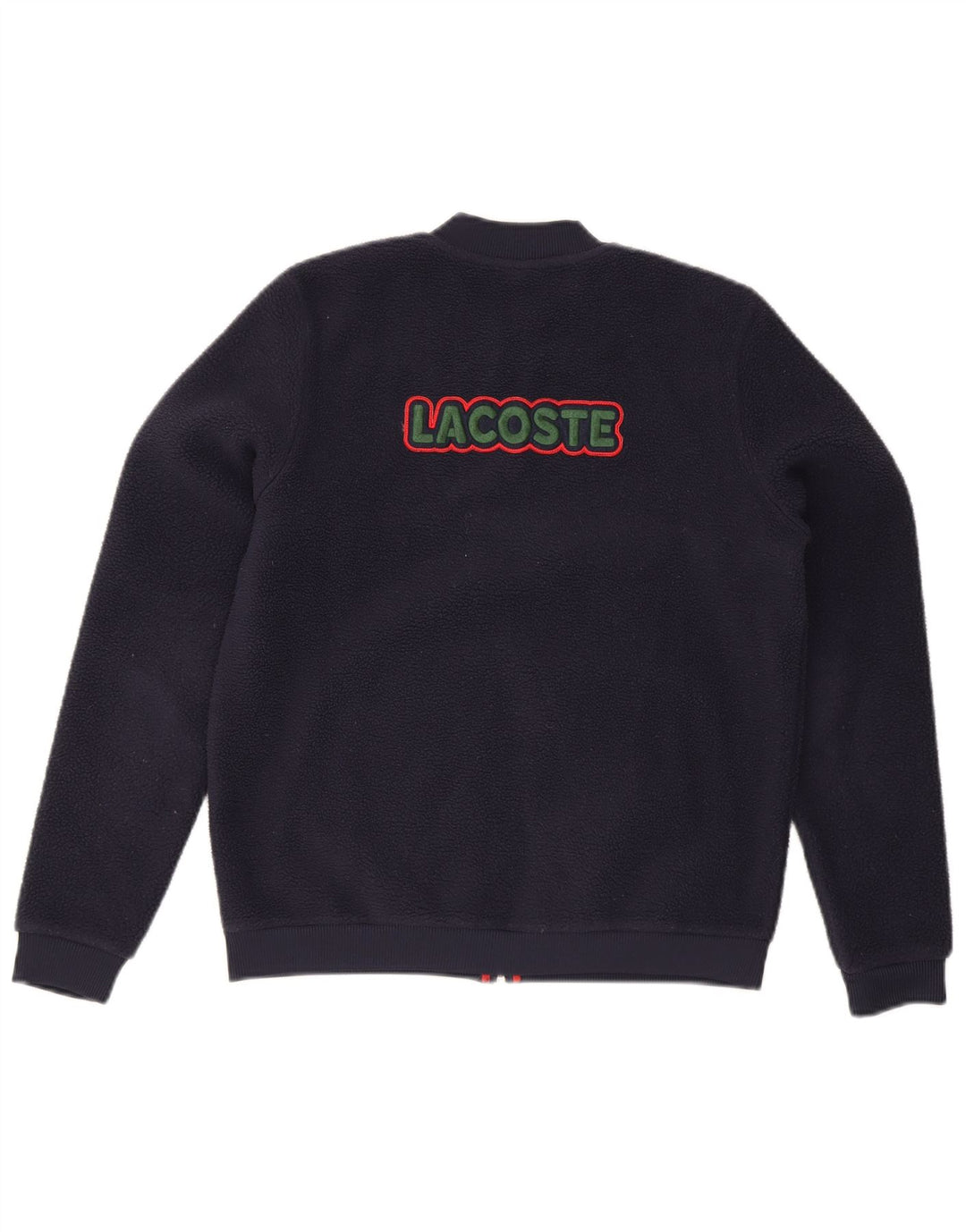 LACOSTE Boys Graphic Fleece Jacket 13-14 Years Navy Blue Polyester