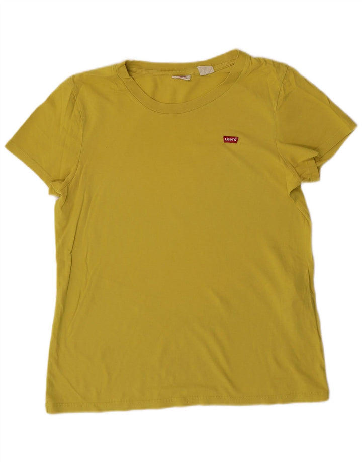 LEVI'S Herre T-Shirt Top Lille Gul Bomuld