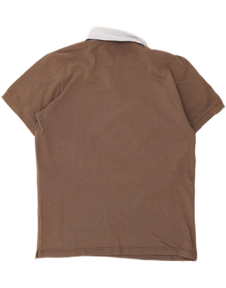 Brooksfield Polo Shirt til mænd IT 52 Stor Brun Colourblock Bomuld