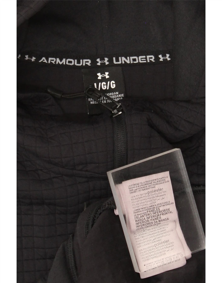 Under Armour Herre hættetrøje med lynlås Stor sort polyester