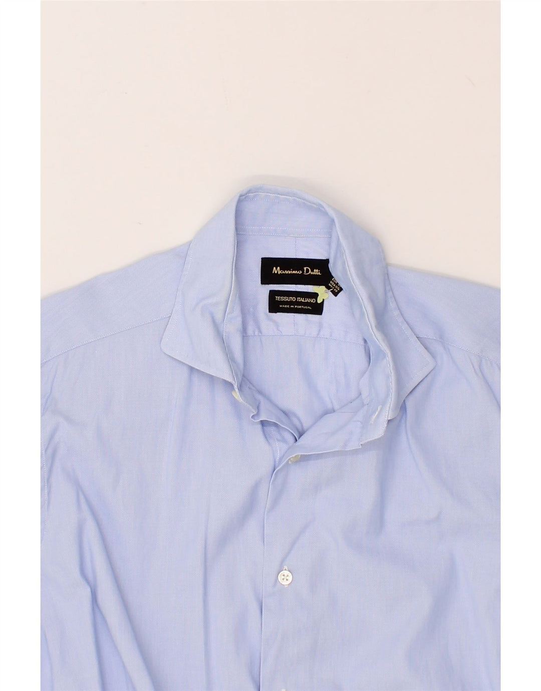 MASSIMO DUTTI Mens Shirt Size 40 15 1/2  Medium Blue Vintage Massimo Dutti and Second-Hand Massimo Dutti from Messina Hembry 