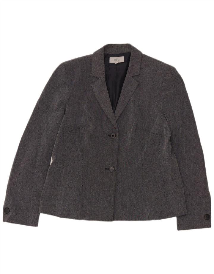 Marks & Spencer Dame Standard Blazer Jacket UK 16 Large Navy Blue