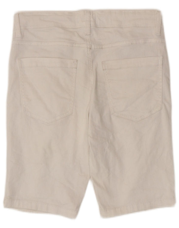Benetton piger denimshorts 10-11 år XL W28 Hvid bomuld