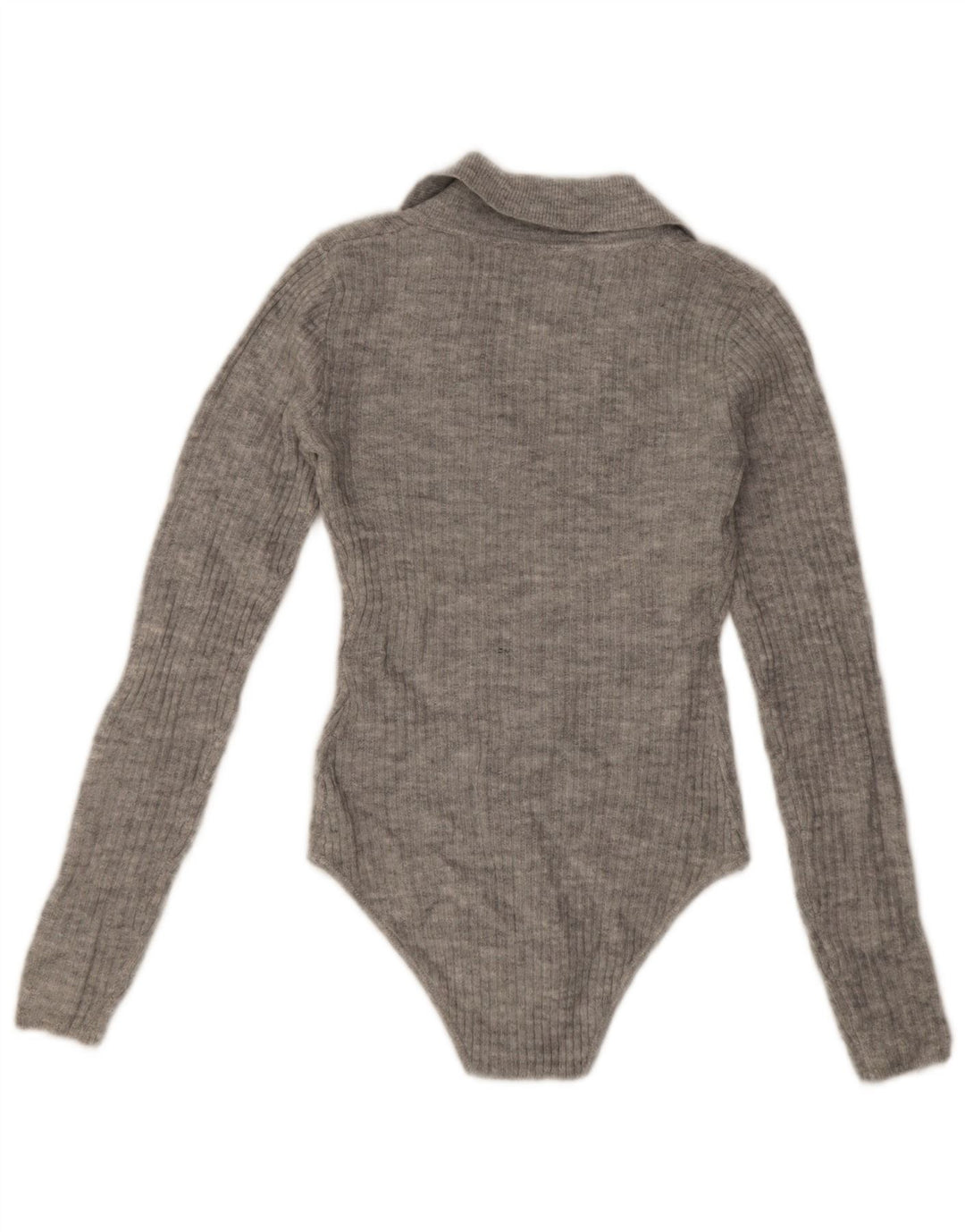 Jack Wills Dame Langærmet Bodysuit UK 8 Lille Grå Akryl