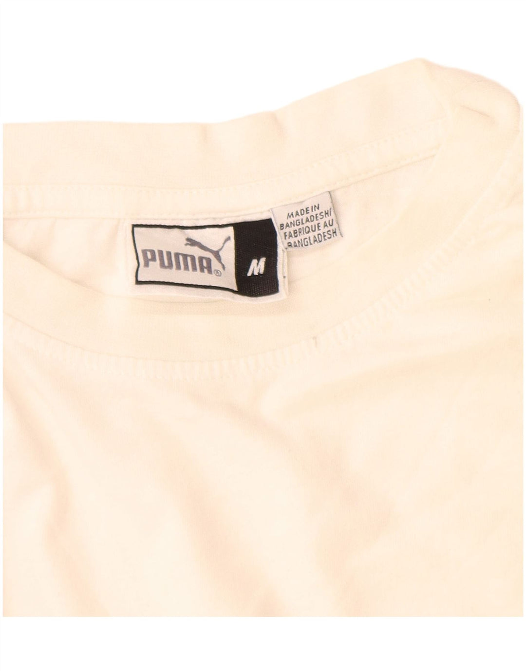 Puma Herre grafisk T-shirt Top Medium Hvid Bomuld
