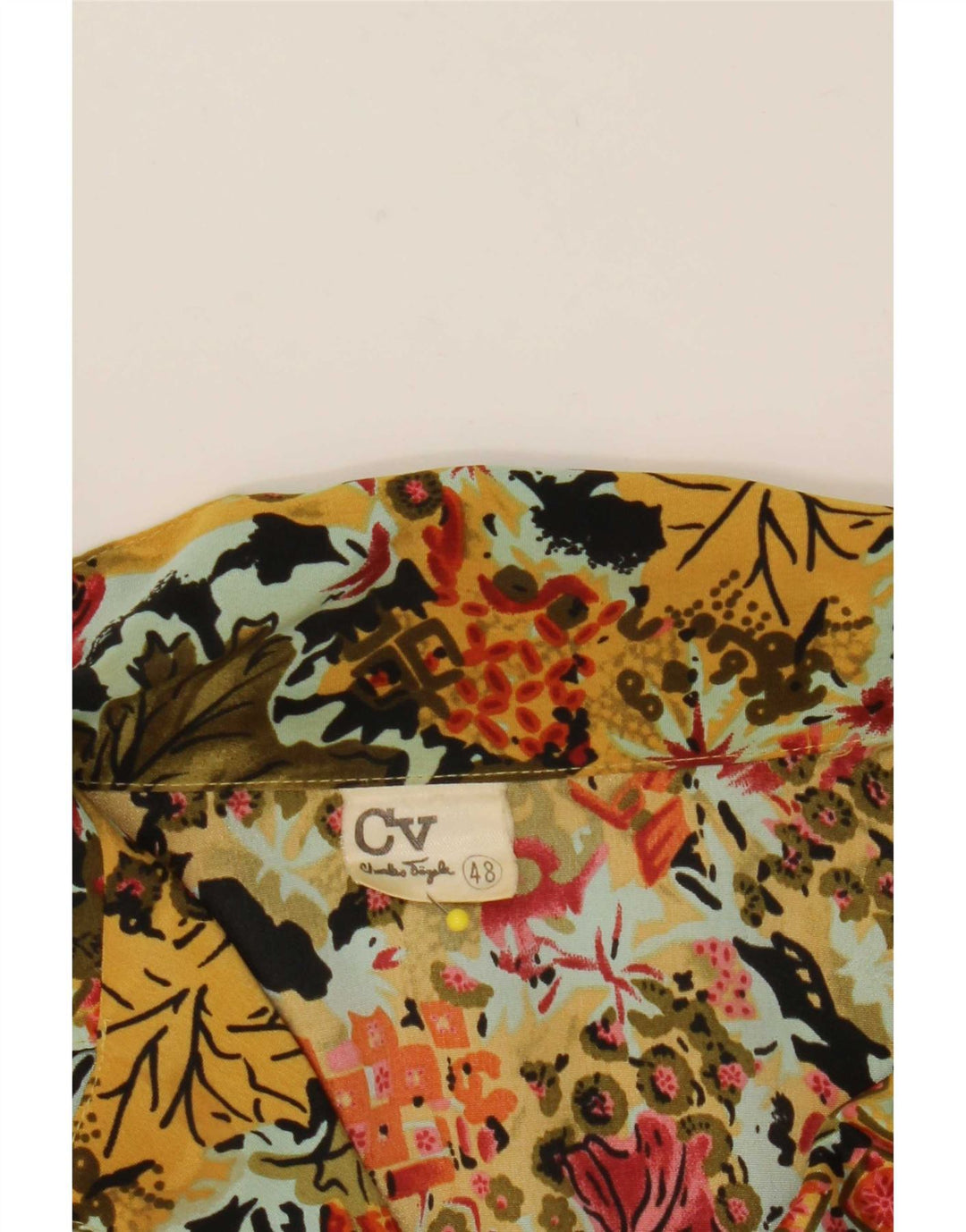 Charles Vogele Dame Skjorte Bluse IT 48 XL Flerfarvet Floral Polyester