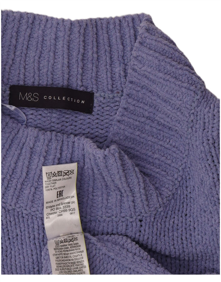 Marks & Spencer Dame Oversized Turtle Neck Jumper Sweater UK 18 XL Lilla