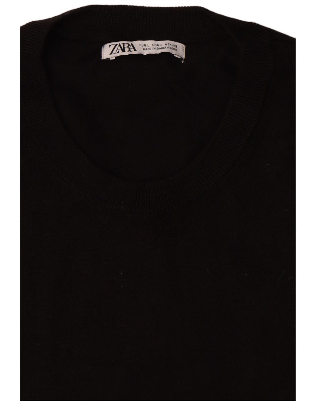 Zara Herre T-Shirt Top Stor Sort