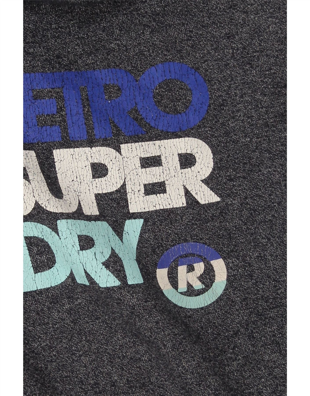 SUPERDRY Herre grafisk hættetrøje med lynlås mellem marineblå bomuld