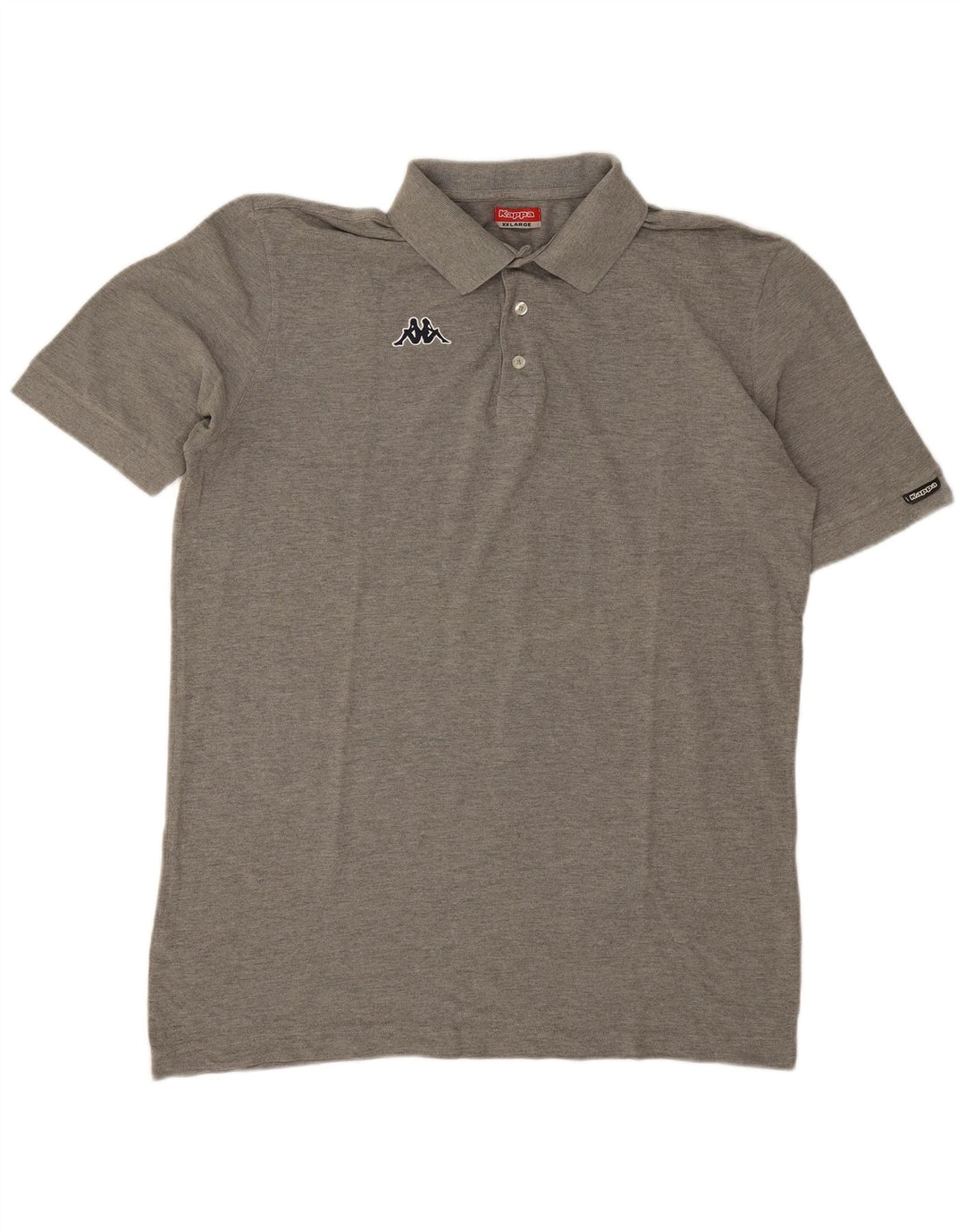 Kappa Polo Shirt til mænd 2XL Grå Flecked Bomuld