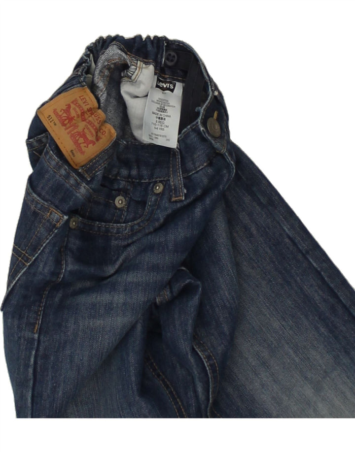 LEVI'S Boys 511 Straight Jeans 5-6 Years W20 L20 Navy Blue Cotton | Vintage Levi's | Thrift | Second-Hand Levi's | Used Clothing | Messina Hembry 