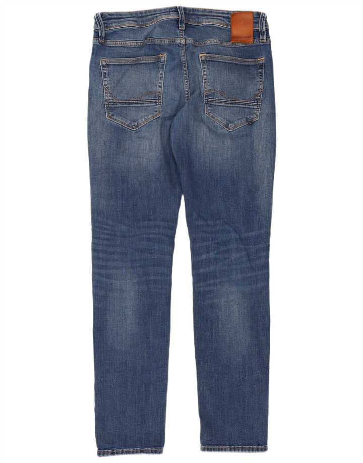 Jack & Jones Herre GLENN Slim Jeans W32 L32 Blå Bomuld
