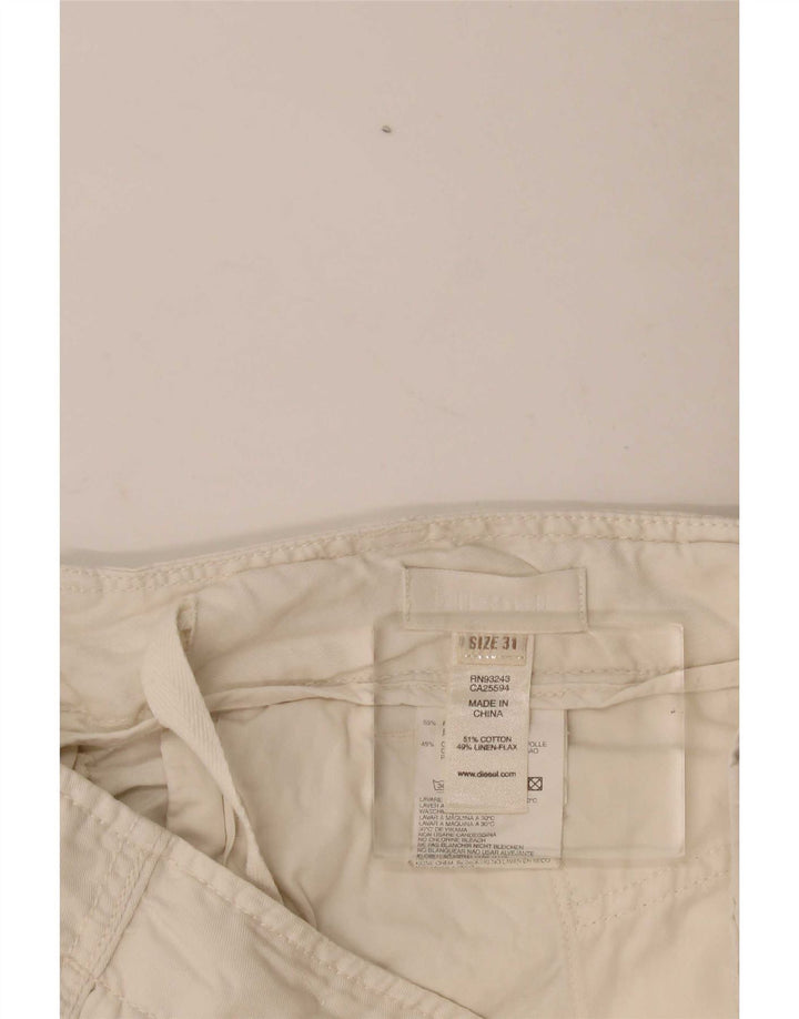Diesel Cargo Shorts til kvinder W31 Medium White Bomuld