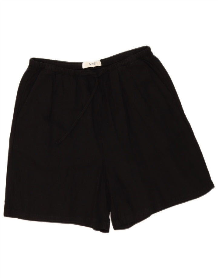 Marks & Spencer Chino Shorts til kvinder UK 10 Small W30 Black Linen