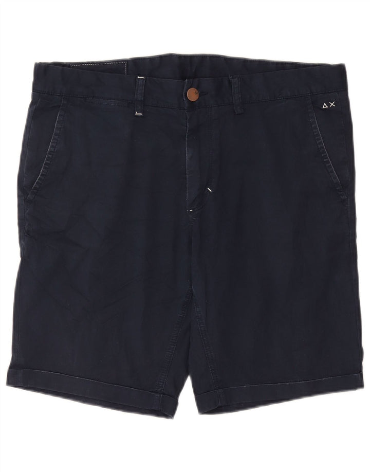 Sun68 Herre Chino Shorts W36 Large Navy Blue Bomuld