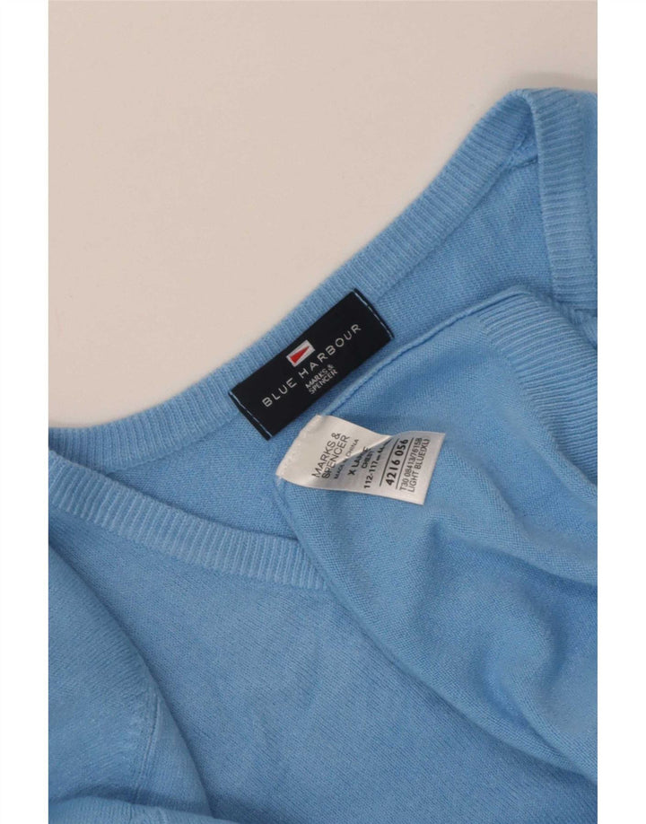 Marks & Spencer Herre Blue Harbor V-hals sweater XL Akryl