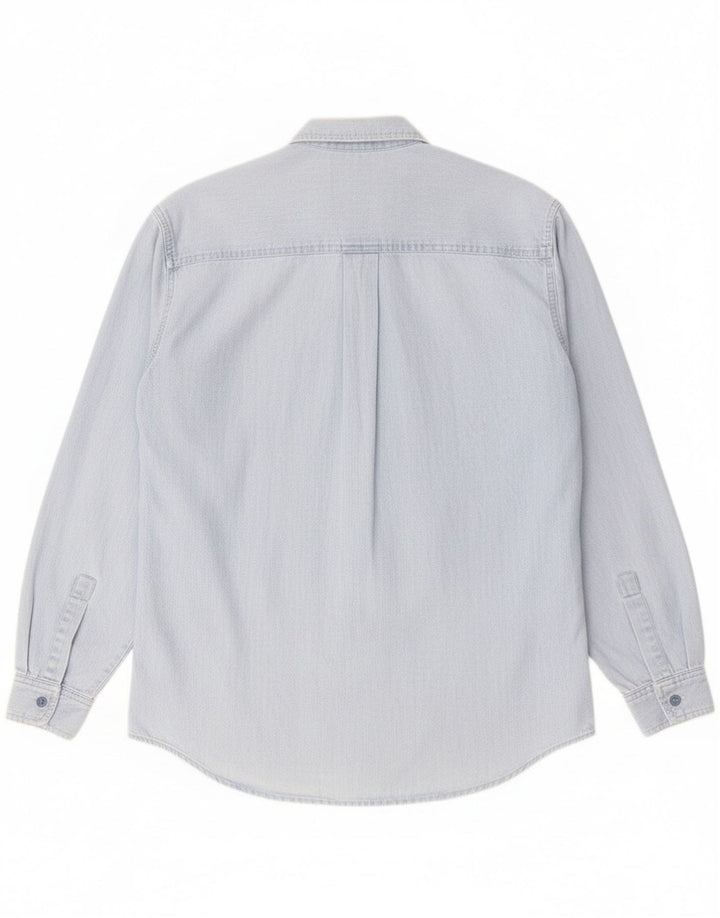 Quarry Herre Denim Shirt Medium Blue Bomuld