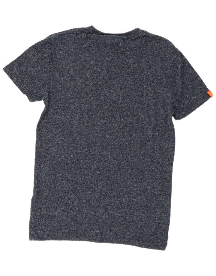 Superdry T-shirt top til mænd, lille marineblå flækket bomuld