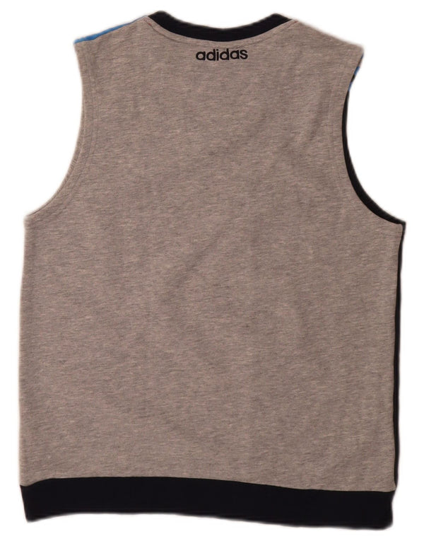 Adidas Boys Graphic Sweatshirt Jumper 11-12 år Grå Colourblock