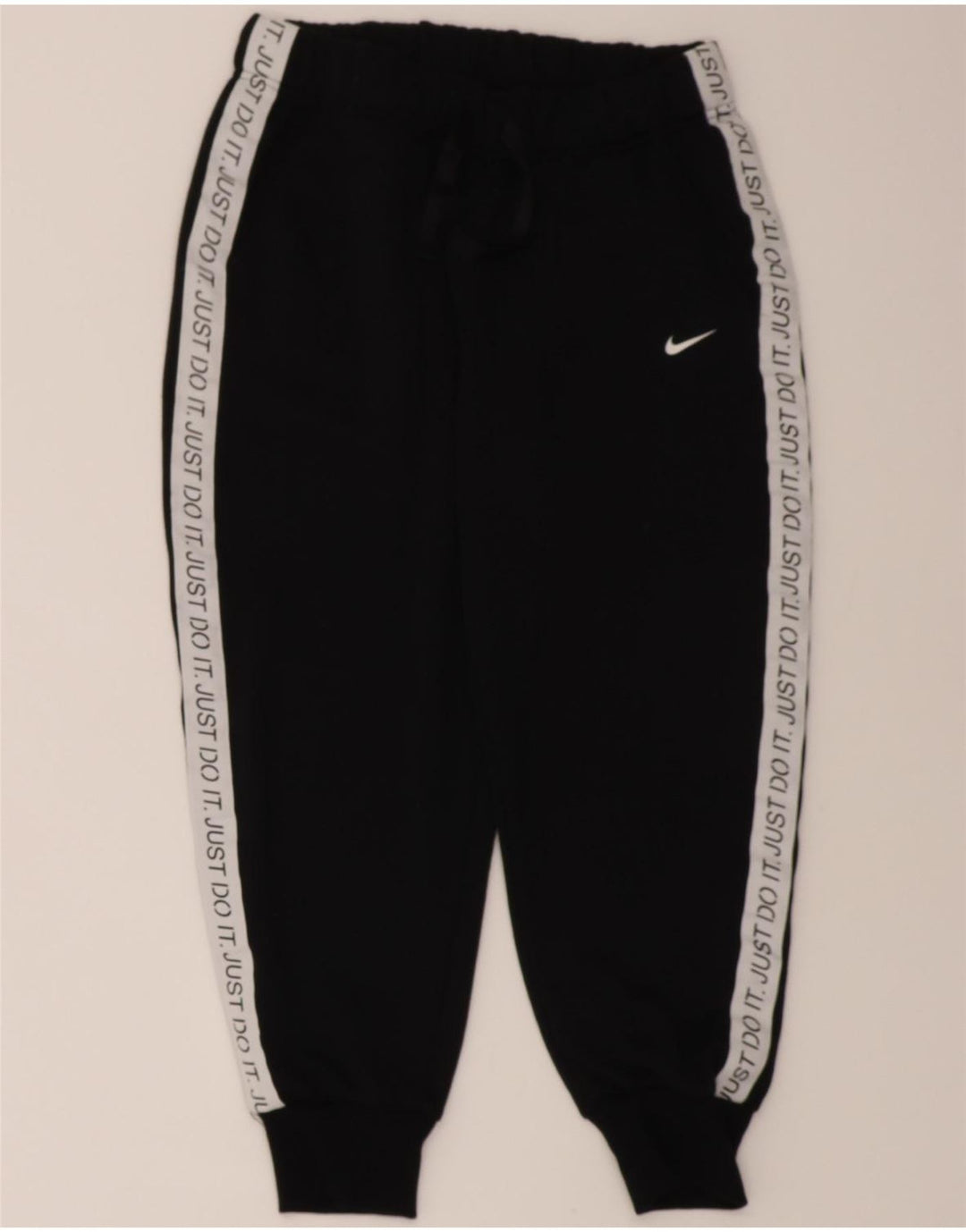 NIKE Womens Dri Fit Tracksuit Trousers Joggers Small  Black Colourblock Vintage Nike and Second-Hand Nike from Messina Hembry 