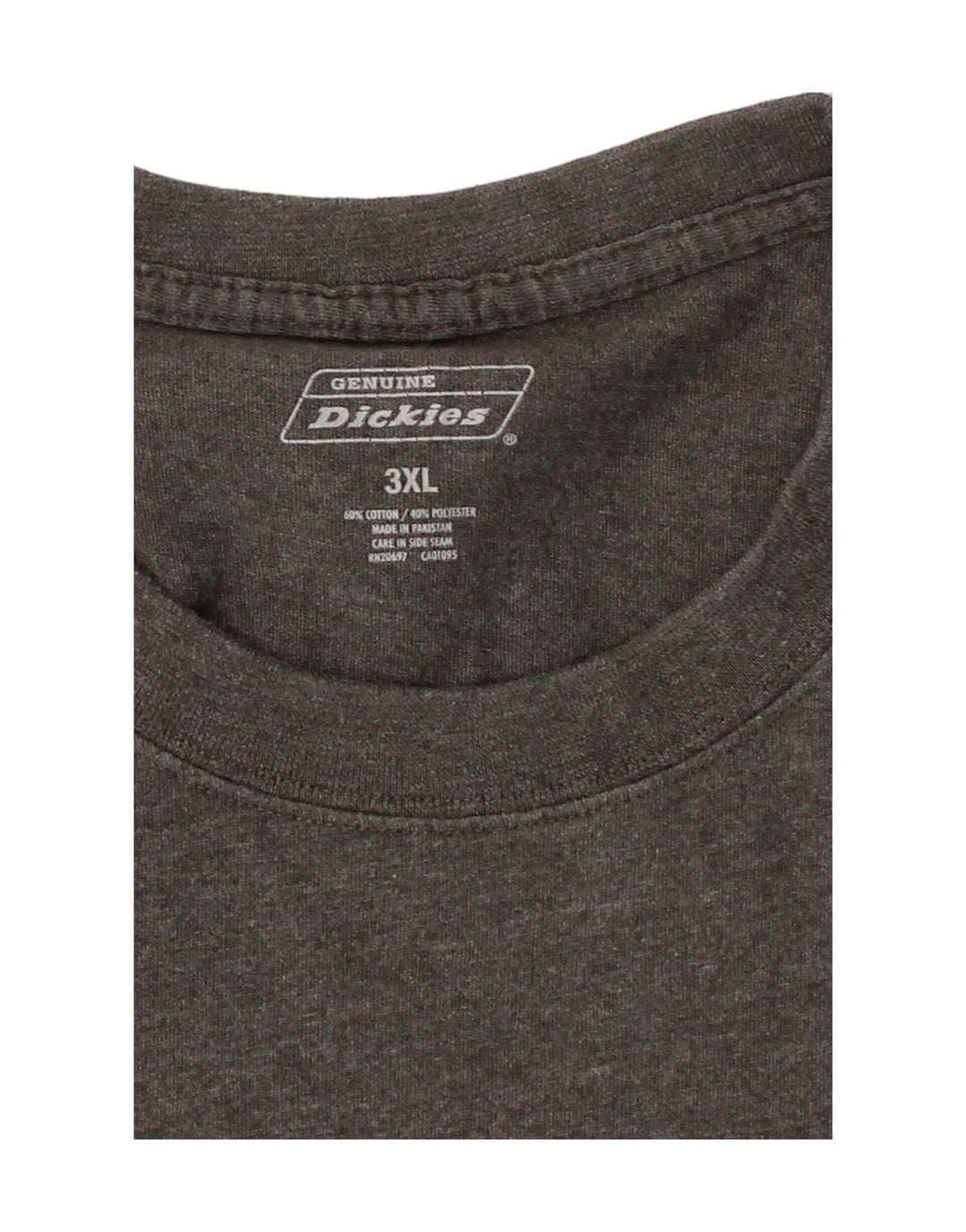 DICKIES Mens T-Shirt Top 3XL Grey Cotton