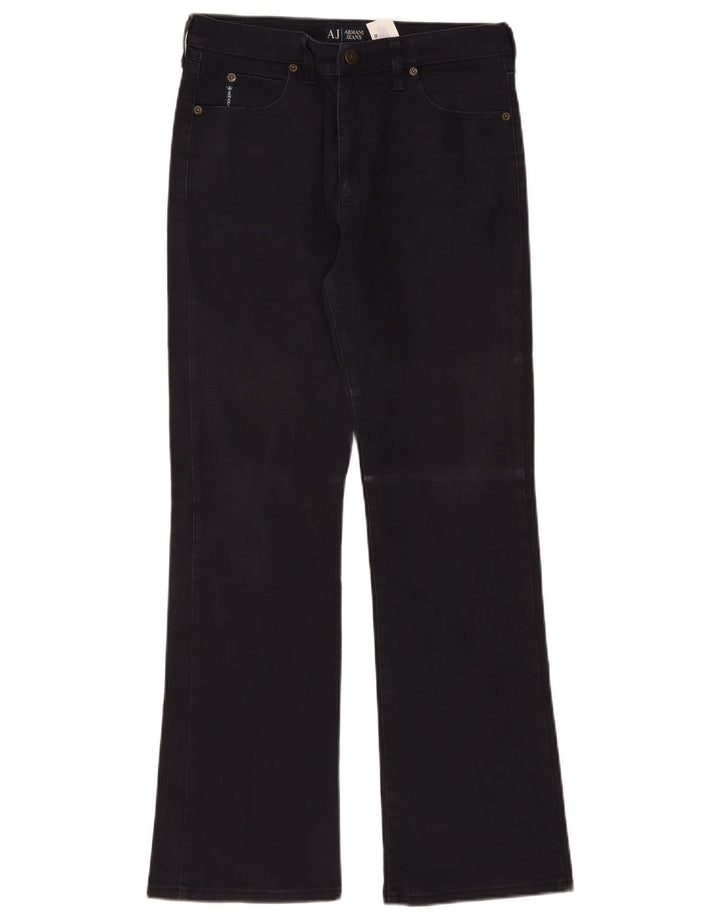 ARMANI Dame Bootcut Jeans W30 L30 Sort Bomuld