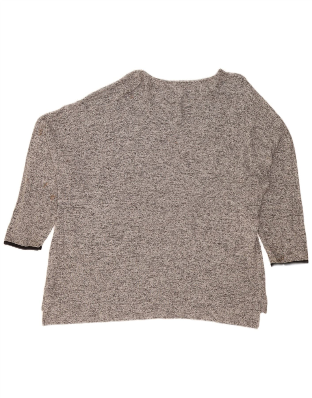 Zara Dame Oversized Top 3/4 ærme UK 16 Large Grå Flecked