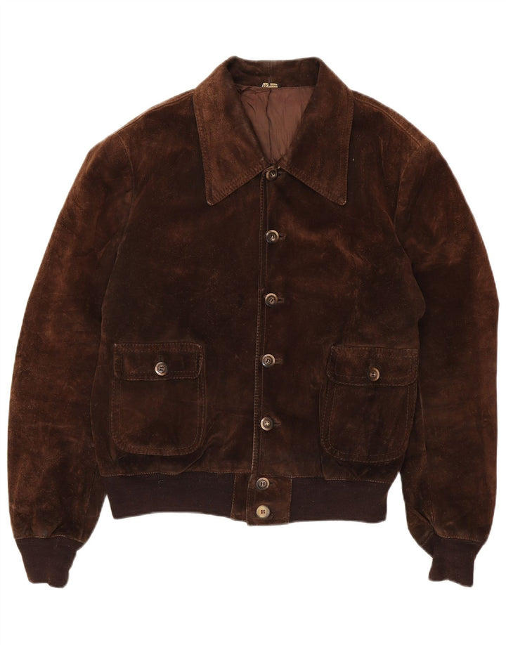 Bignami Herre Ruskind Bomber Jacket IT 54 2XL Brun