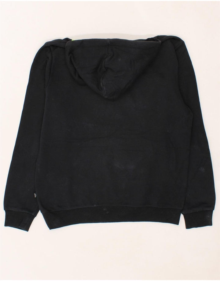 PUMA Mens Graphic Hoodie Jumper Small Black Cotton Vintage Puma and Second-Hand Puma from Messina Hembry 