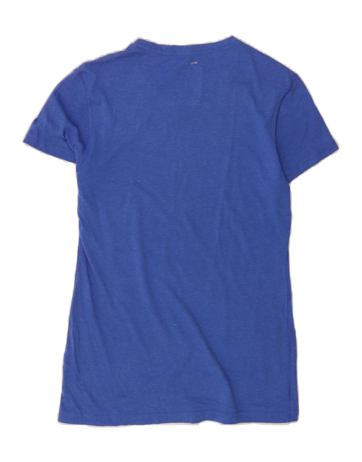 ADIDAS Womens T-Shirt Top UK 12 Medium Blue Polyester Vintage Adidas and Second-Hand Adidas from Messina Hembry 
