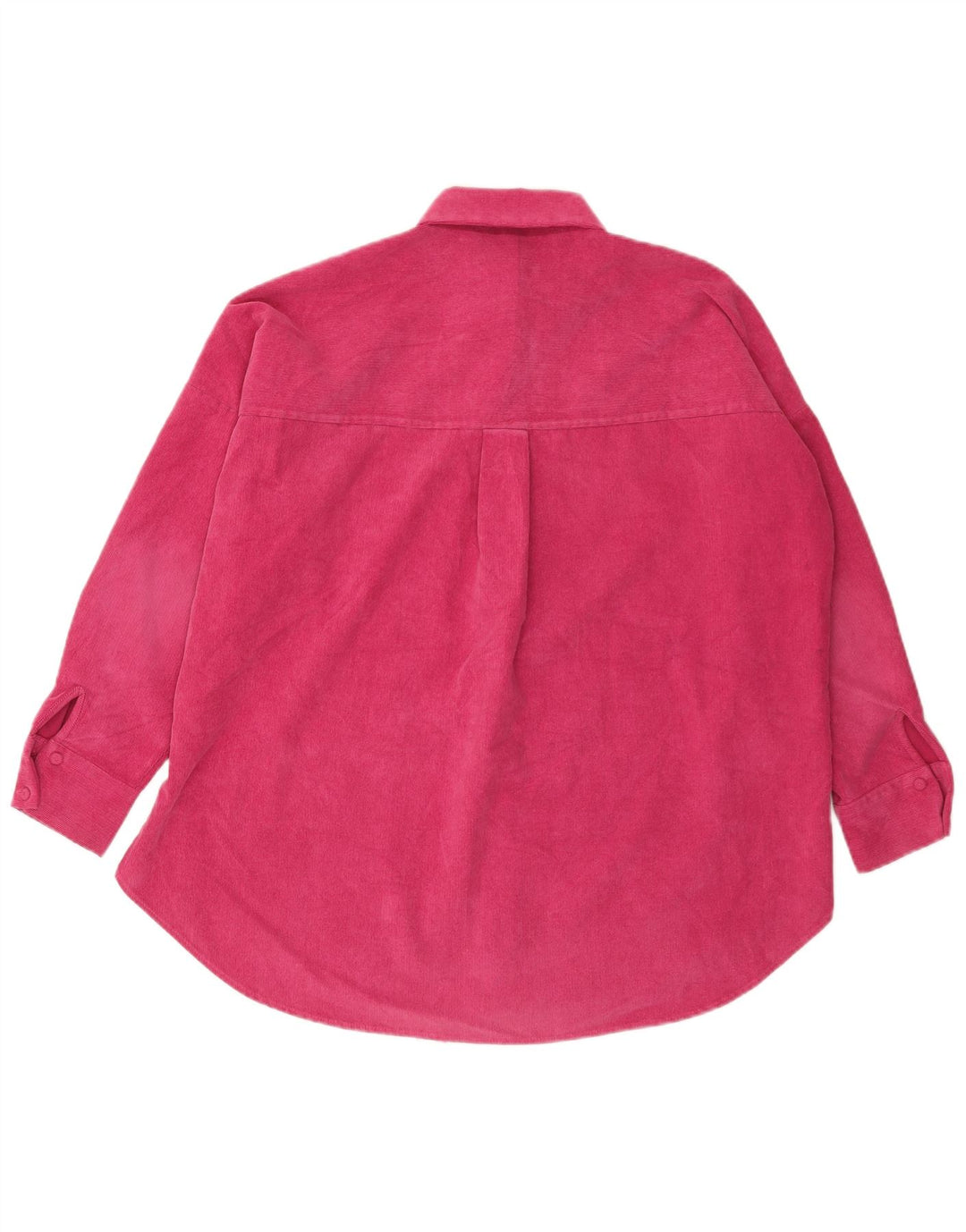 Zara Dame Oversized Flanell Shirt UK 6 XS Pink Polyester