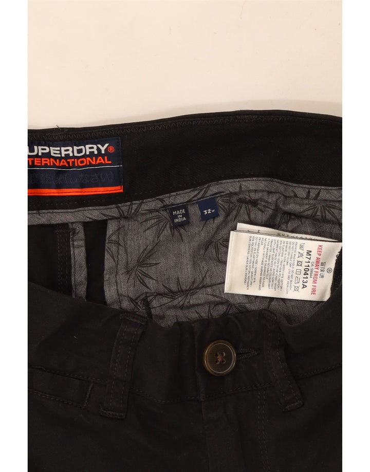 SUPERDRY Chino Shorts til mænd W32 Medium Sort Bomuld