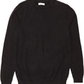 JACK & JONES Mens Crew Neck Jumper Sweater Large Black Cotton Vintage Jack & Jones and Second-Hand Jack & Jones from Messina Hembry 