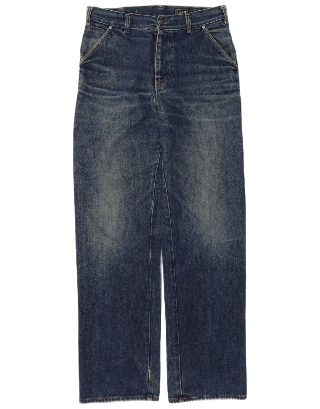 Gas Straight Jeans til mænd W29 L33 blå bomuld