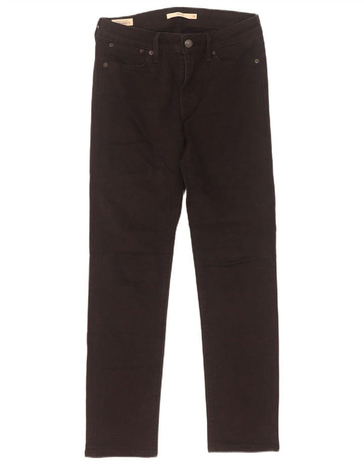Levi's Dame 712 Slim Jeans W26 L30 Sort Bomuld