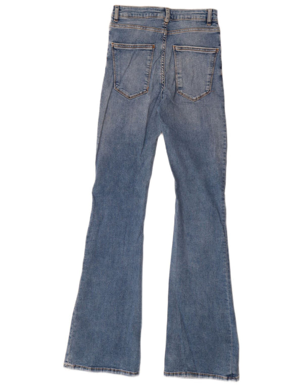 Zara Dame Flared Jeans EU 34 2XS W24 L33 Blå Bomuld