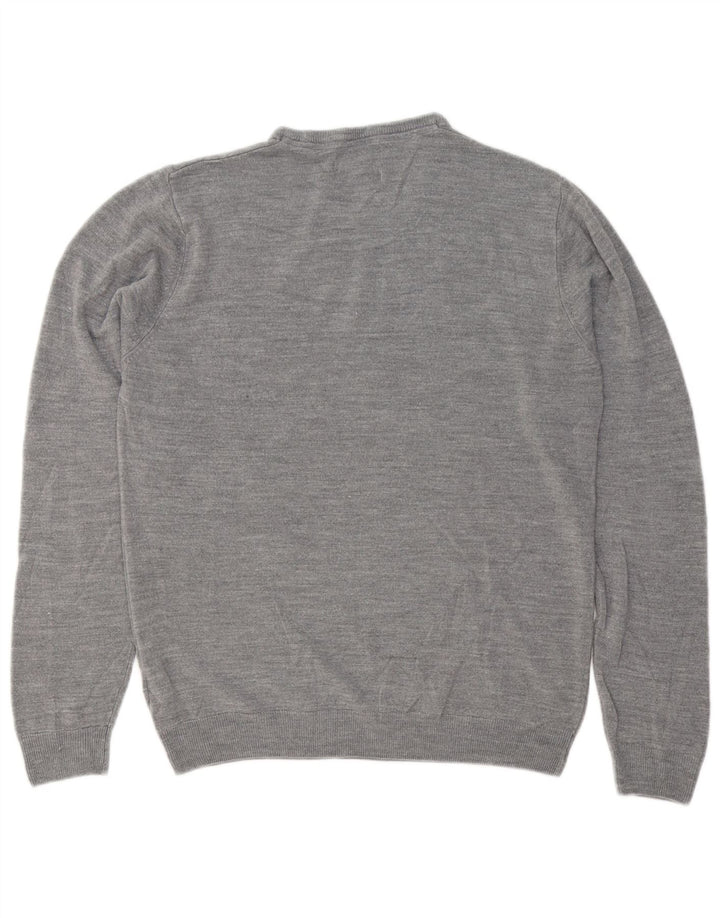 Marks & Spencer Herre Regular Fit Jumper Sweater med rund hals, stor grå