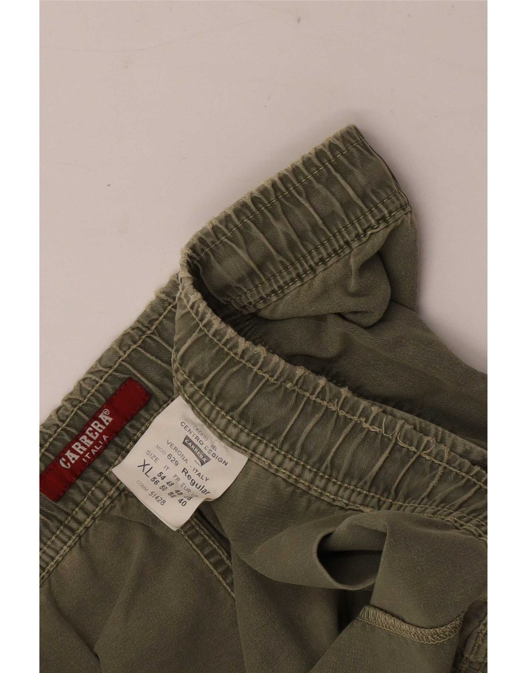 Carrera Herre Regular Chino Shorts XL W38 Khaki Bomuld