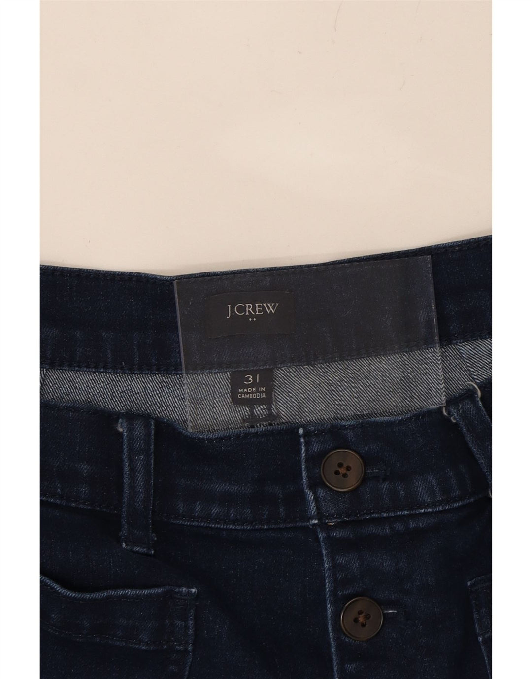 J. CREW Womens Denim Shorts W31 Medium Navy Blue Cotton Vintage J. Crew and Second-Hand J. Crew from Messina Hembry 