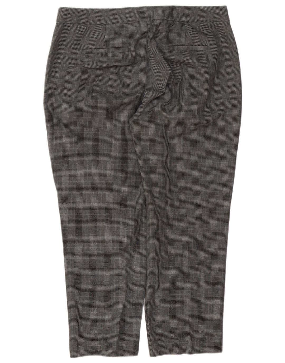 Marks & Spencer Dame Cropped Trousers UK 14 Large W34 L25 Grå ternet