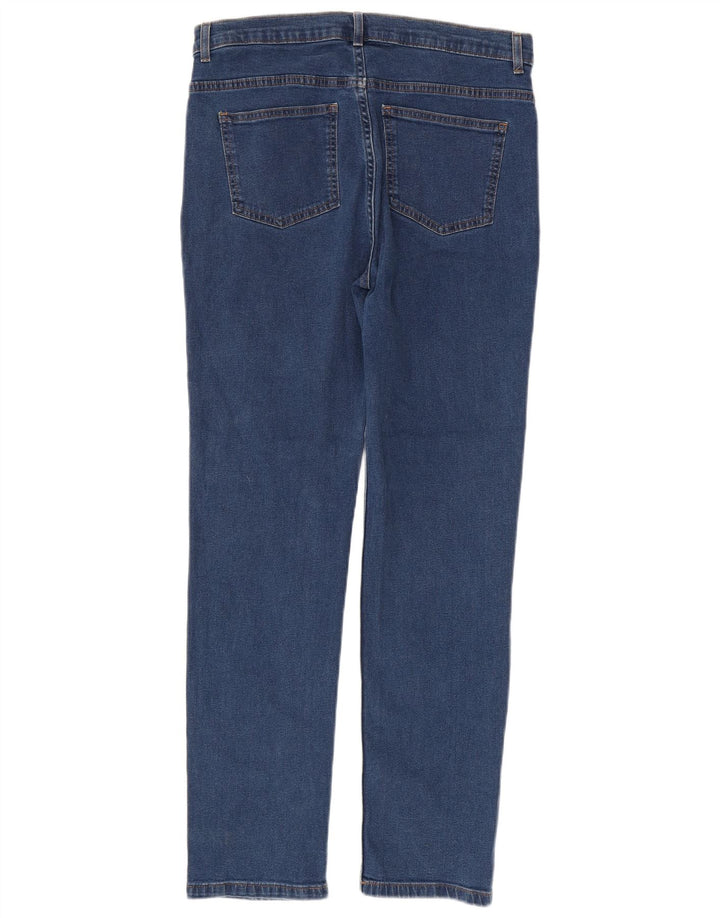 Marks & Spencer Dame Straight Jeans UK 12 Medium W32 L30 Blå Bomuld