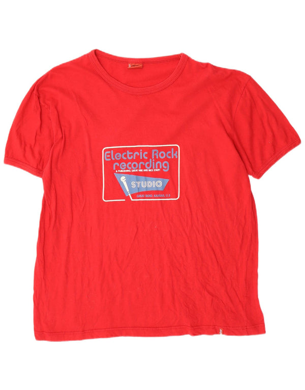 Levi's Herre grafisk T-shirt top XL rød bomuld