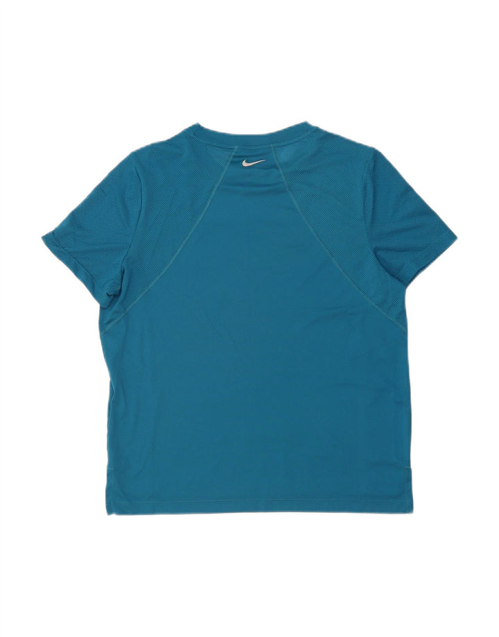 NIKE Mens Running T-Shirt Top Medium Blue Polyester Sports
