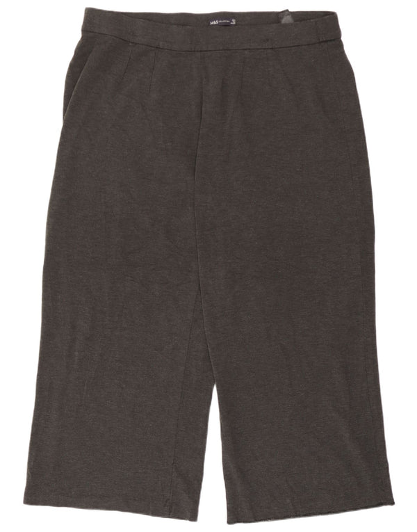 Marks & Spencer Womens Crop træningsdragt Bukser UK 22 3XL Grå Viscose