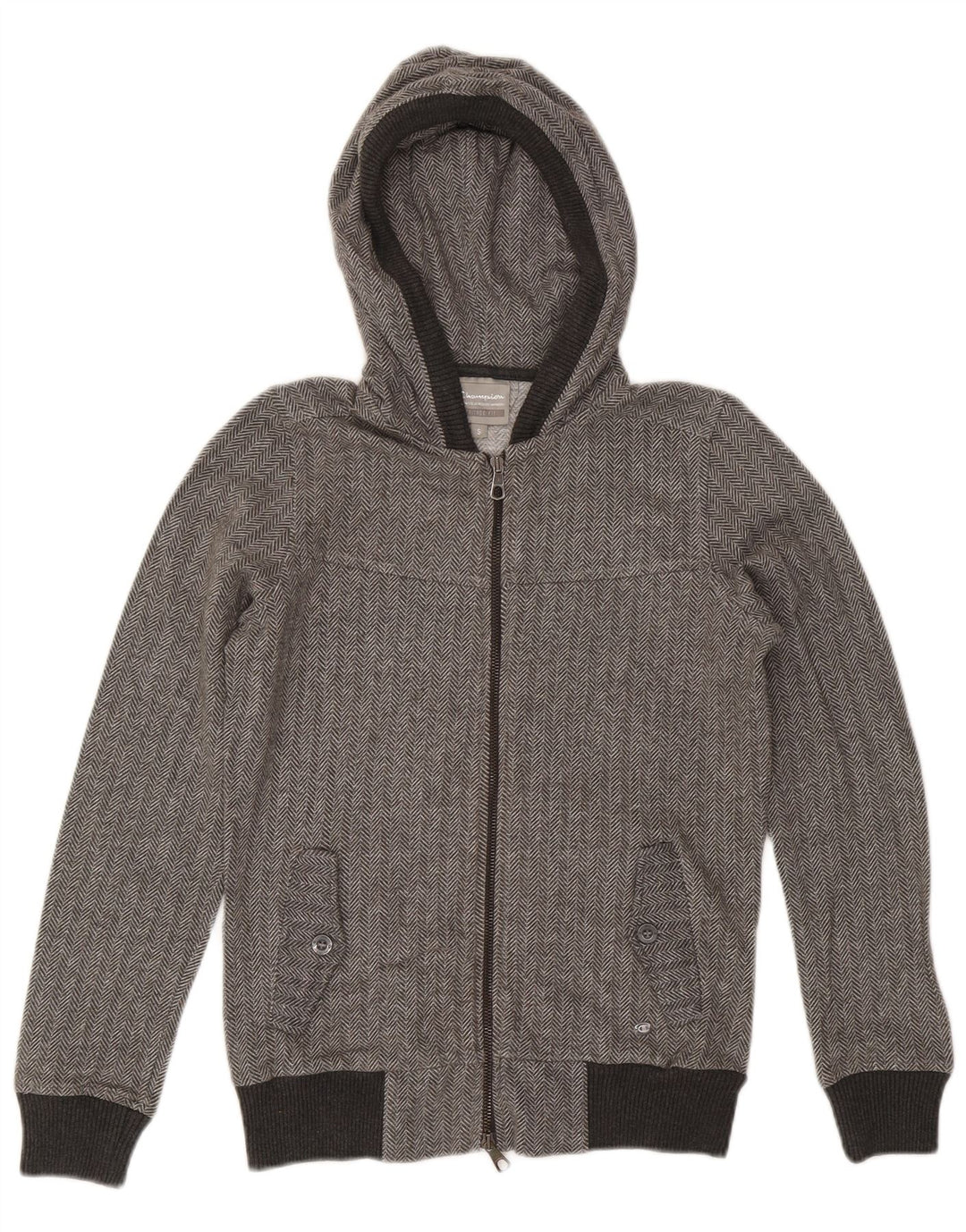 CHAMPION Womens Heritage Fit Hættetrøje med lynlås UK 10 Small Grå